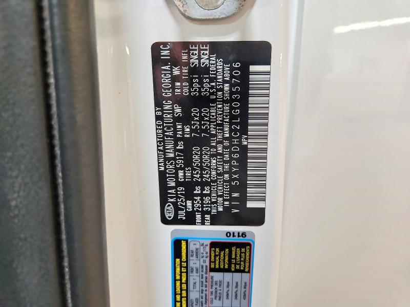 Aukcja sprzedaży 2020 Kia Telluride, vin: 5XYP6DHC2LG035706, numer aukcji: 64217726