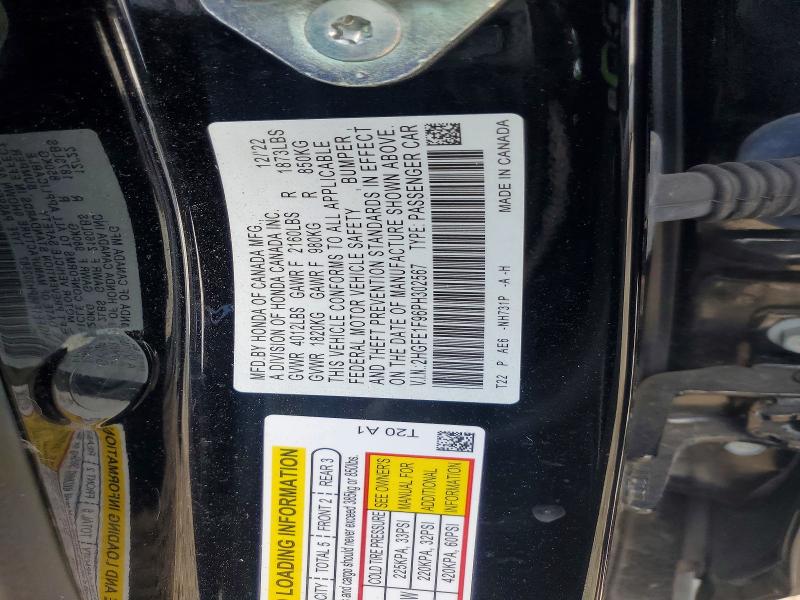 Продаж на аукціоні авто 2023 Honda Civic, vin: 2HGFE1F96PH302567, номер лоту: 65557216