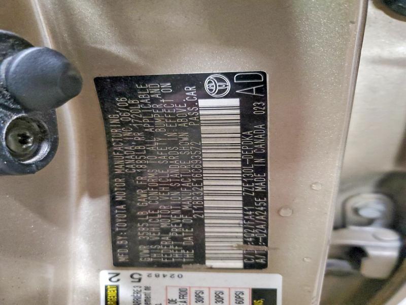 Продажа на аукционе авто 2006 Toyota Corolla, vin: 2T1BR32E16C693572, номер лота: 64297756