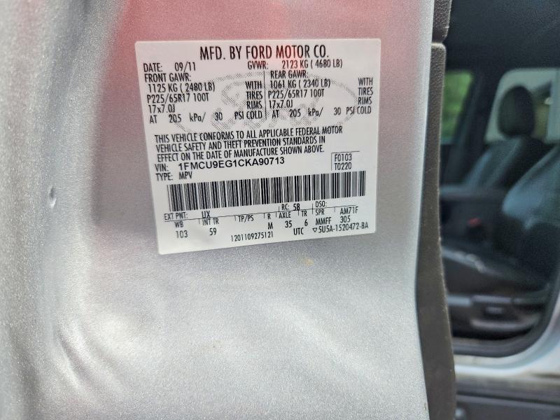 Aukcja sprzedaży 2012 Ford Escape, vin: 1FMCU9EG1CKA90713, numer aukcji: 65298376