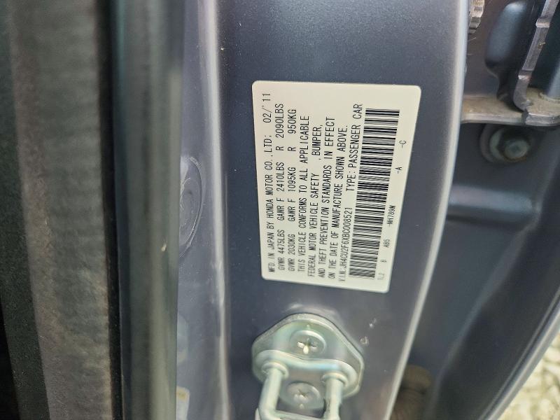 Aukcja sprzedaży 2011 Acura Tsx, vin: JH4CU2F6XBC008521, numer aukcji: 65259206