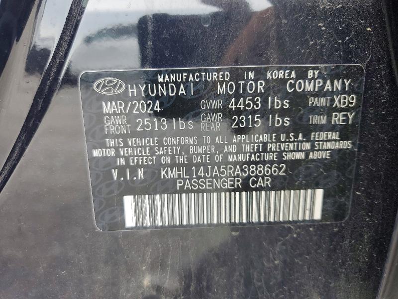 Aukcja sprzedaży 2024 Hyundai Sonata, vin: KMHL14JA5RA388662, numer aukcji: 63998876