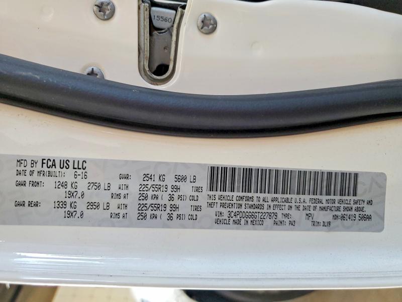 Продаж на аукціоні авто 2016 Dodge Journey, vin: 3C4PDDGG6GT227879, номер лоту: 65533756