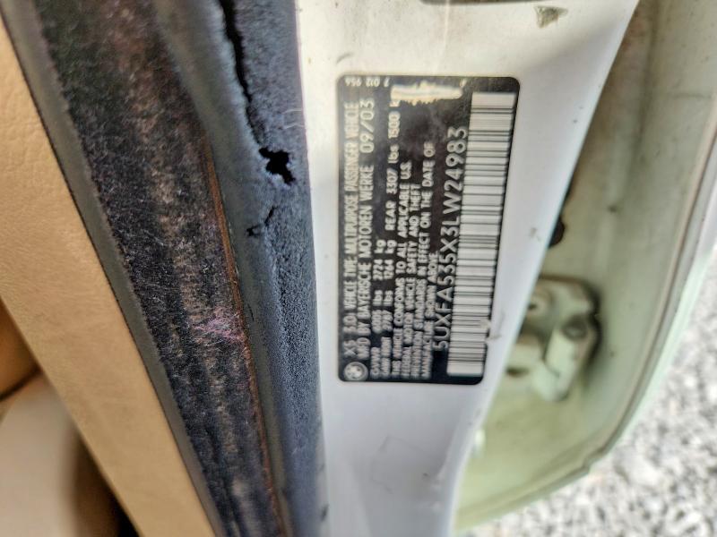 Aukcja sprzedaży 2003 Bmw X5, vin: 5UXFA535X3LW24983, numer aukcji: 65649686