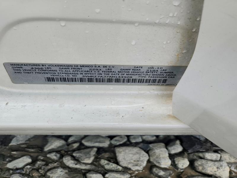 63497076 :رقم المزاد ، 3VWRZ7AJ7AM144928 vin ، 2010 Volkswagen Jetta مزاد بيع