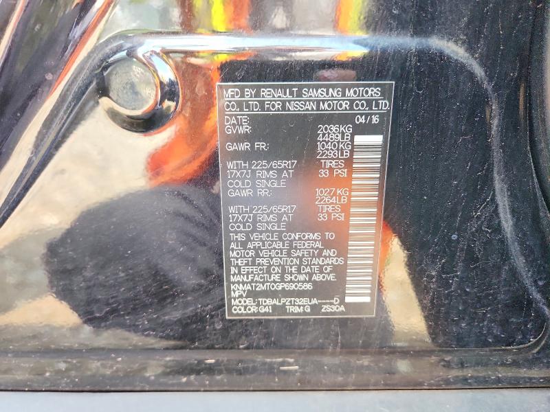 2016 Nissan Rogue მანქანა იყიდება აუქციონზე, vin: KNMAT2MT0GP690586, აუქციონის ნომერი: 66757306