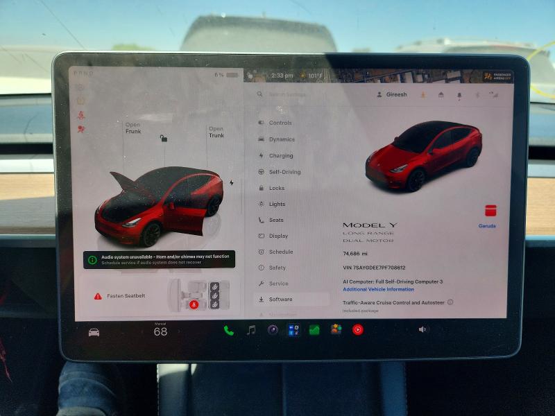 Aukcja sprzedaży 2023 Tesla Model Y, vin: 7SAYGDEE7PF708612, numer aukcji: 62303346