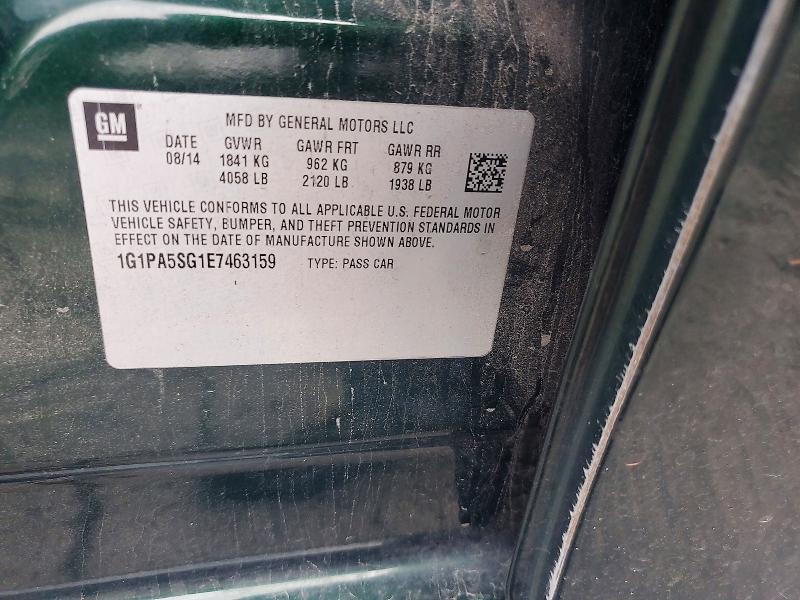 Aukcja sprzedaży 2014 Chevrolet Cruze, vin: 1G1PA5SG1E7463159, numer aukcji: 63378766