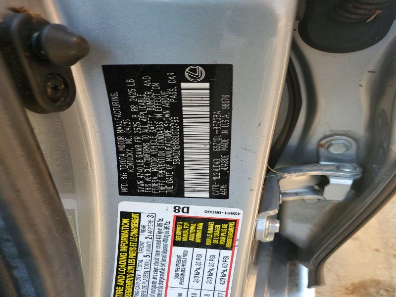 Aukcja sprzedaży 2025 Lexus Es 350, vin: 58ADZ1B18SU202796, numer aukcji: 64698976