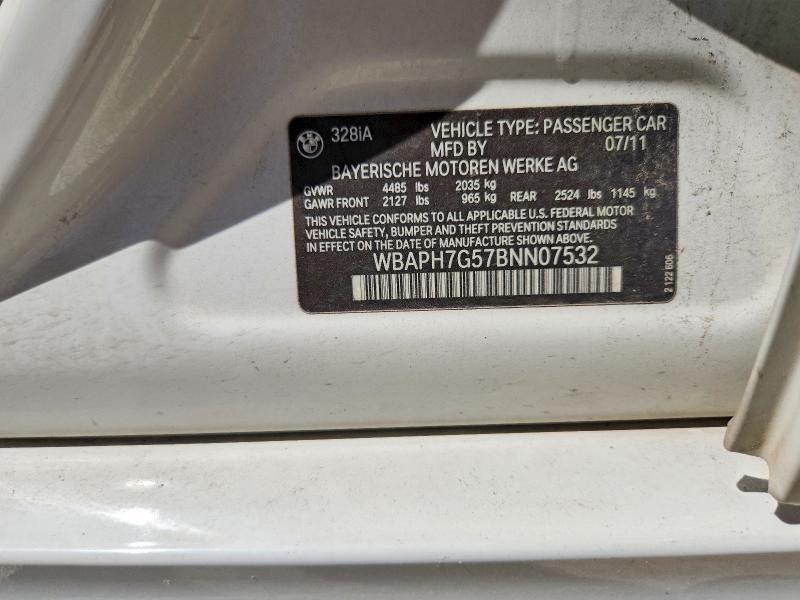 Продаж на аукціоні авто 2011 Bmw 328, vin: WBAPH7G57BNN07532, номер лоту: 65549286