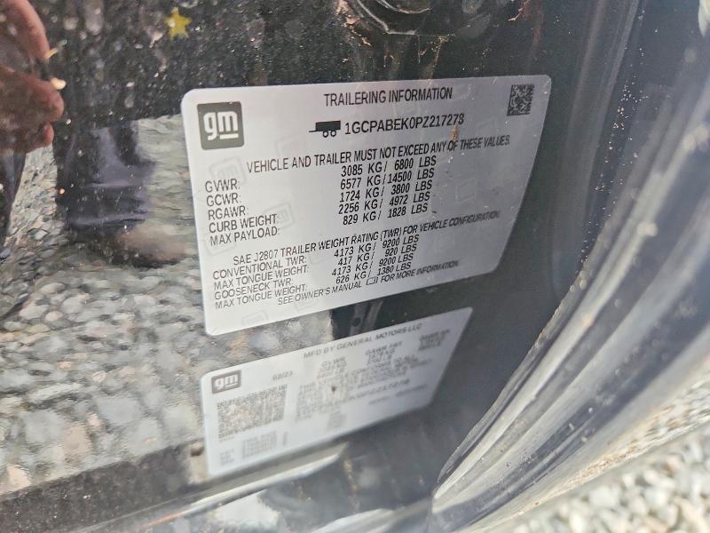 Aukcja sprzedaży 2023 Chevrolet Silverado, vin: 1GCPABEK0PZ217278, numer aukcji: 65647706