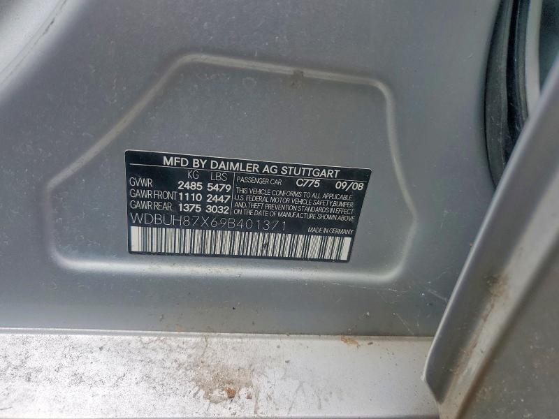 Продажа на аукционе авто 2009 Mercedes-benz E, vin: WDBUH87X69B401371, номер лота: 65491046