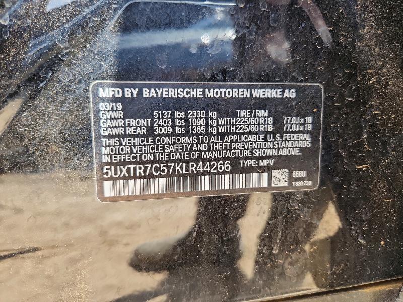 65262096 :رقم المزاد ، 5UXTR7C57KLR44266 vin ، 2019 Bmw X3 مزاد بيع