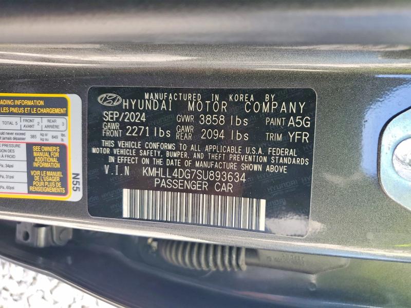 2025 Hyundai Elantra მანქანა იყიდება აუქციონზე, vin: KMHLL4DG7SU893634, აუქციონის ნომერი: 65938736
