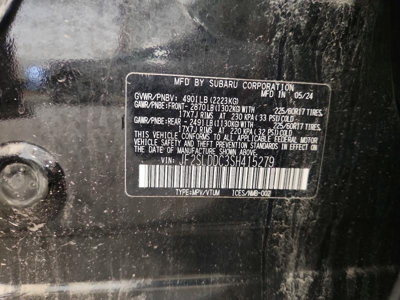Продаж на аукціоні авто 2025 Subaru Forester, vin: JF2SLDDC3SH415279, номер лоту: 64416406