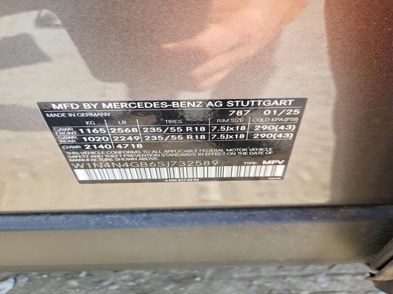Aukcja sprzedaży 2025 Mercedes-benz Gla, vin: W1N4N4GB6SJ732589, numer aukcji: 65340226