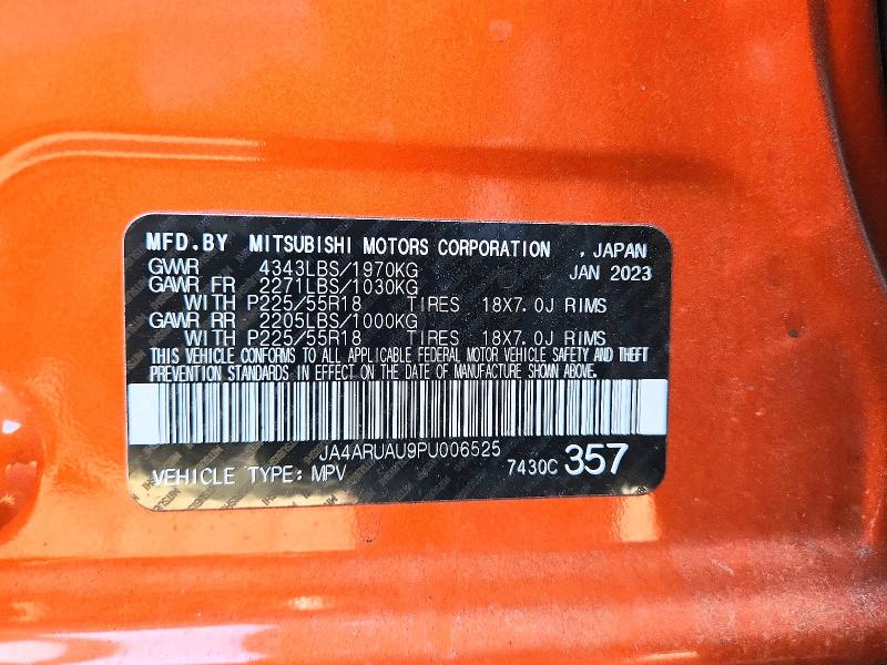 Продаж на аукціоні авто 2023 Mitsubishi Outlander Sport, vin: JA4ARUAU9PU006525, номер лоту: 65920026
