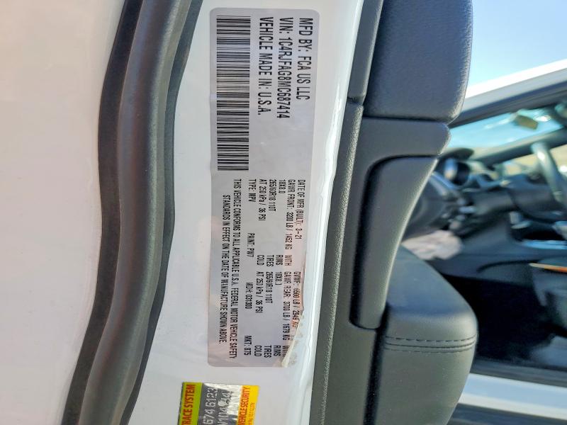 Продаж на аукціоні авто 2021 Jeep Grand Cherokee, vin: 1C4RJFAG8MC687414, номер лоту: 63815086
