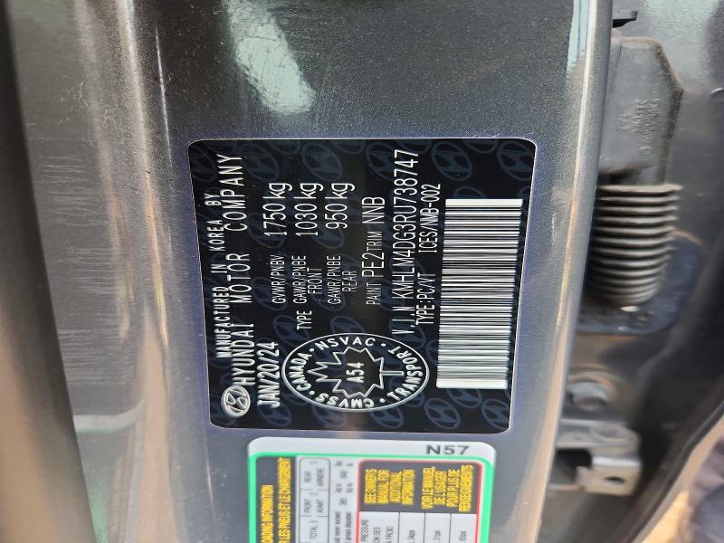 63518606 :رقم المزاد ، KMHLM4DG3RU738747 vin ، 2024 Hyundai Elantra مزاد بيع