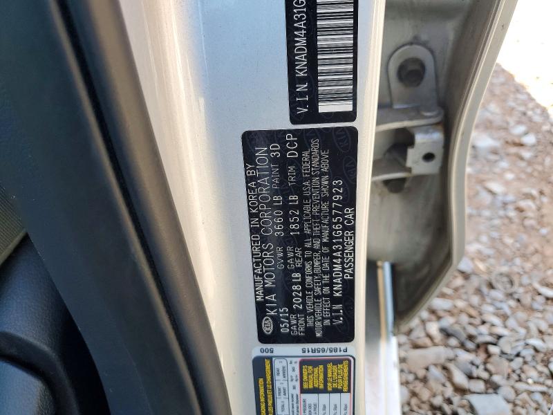 2016 Kia Rio მანქანა იყიდება აუქციონზე, vin: KNADM4A31G6577923, აუქციონის ნომერი: 65364656