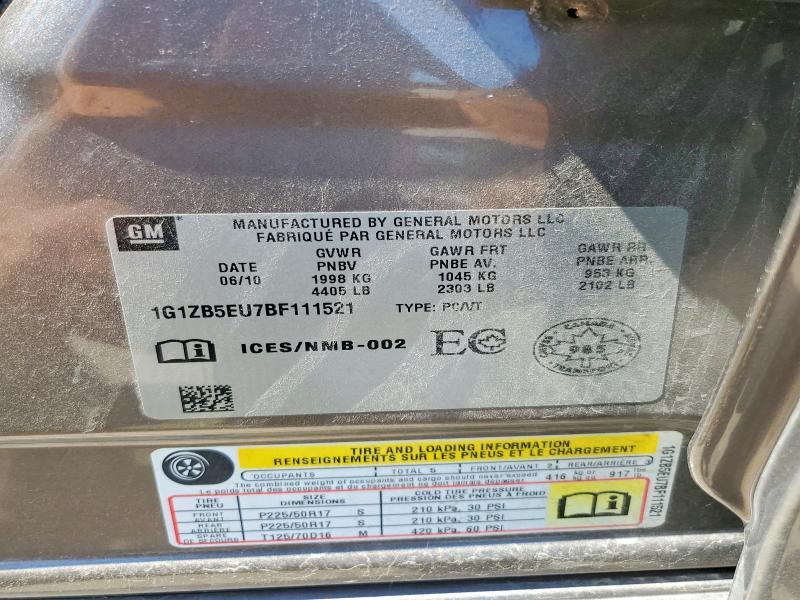 Продаж на аукціоні авто 2011 Chevrolet Malibu, vin: 1G1ZB5EU7BF111521, номер лоту: 63502216