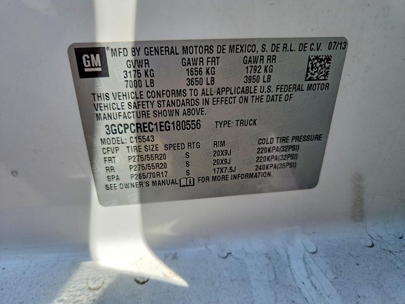Aukcja sprzedaży 2014 Chevrolet Silverado, vin: 3GCPCREC1EG180556, numer aukcji: 64498096