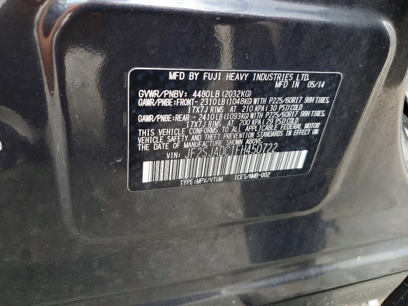 64579426 :رقم المزاد ، JF2SJADC1FH450722 vin ، 2015 Subaru Forester مزاد بيع