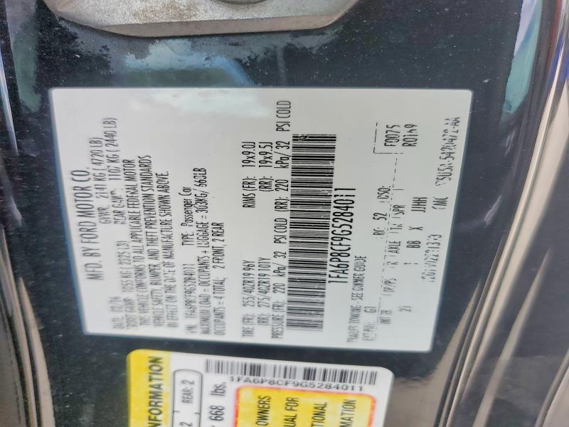 2016 Ford Mustang მანქანა იყიდება აუქციონზე, vin: 1FA6P8CF9G5284011, აუქციონის ნომერი: 63614366