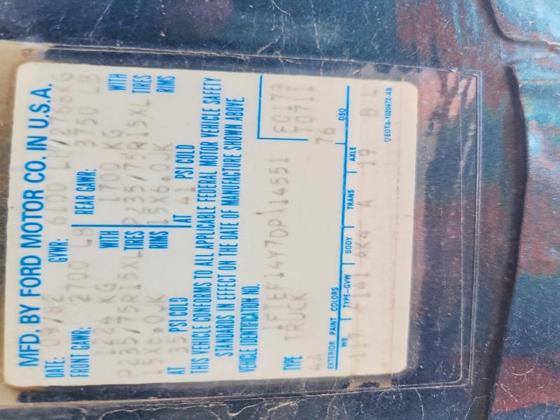 65415986 :رقم المزاد ، 1FTEF14Y7DPA14551 vin ، 1983 Ford F150 مزاد بيع