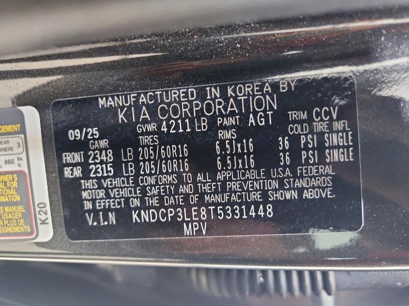 64129696 :رقم المزاد ، KNDCP3LE8T5331448 vin ، 2026 Kia Niro مزاد بيع
