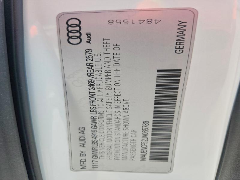 Aukcja sprzedaży 2018 Audi A5, vin: WAUENCF52JA065789, numer aukcji: 65696356