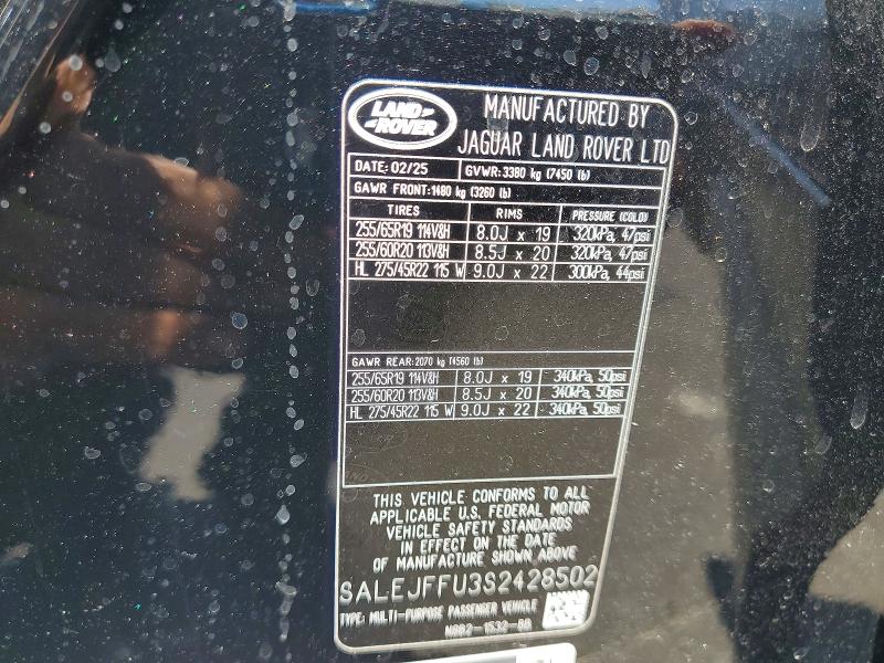 Продажа на аукционе авто 2025 Land Rover Defender, vin: SALEJFFU3S2428502, номер лота: 64780016
