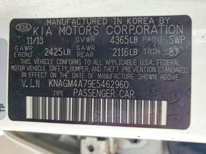 Aukcja sprzedaży 2014 Kia Optima, vin: KNAGM4A79E5462960, numer aukcji: 64837326
