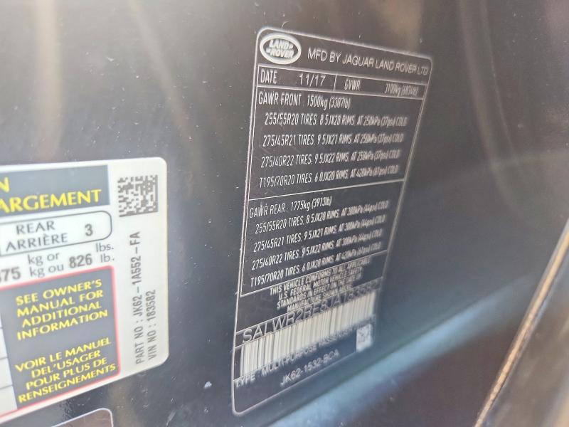 Продажа на аукционе авто 2018 Land Rover Range Rover Sport, vin: SALWR2RE8JA183582, номер лота: 66593096