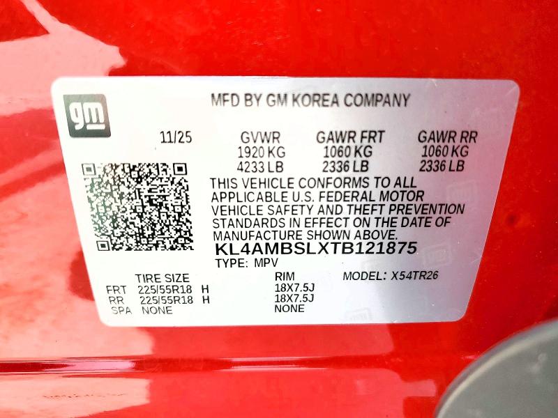 Aukcja sprzedaży 2026 Buick Encore Gx, vin: KL4AMBSLXTB121875, numer aukcji: 63873706