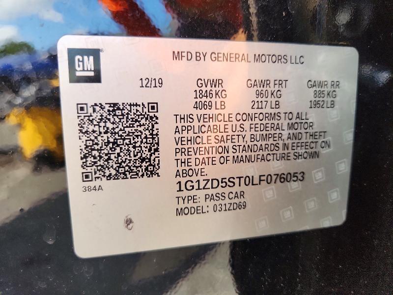 Продажа на аукционе авто 2020 Chevrolet Malibu, vin: 1G1ZD5ST0LF076053, номер лота: 65513786