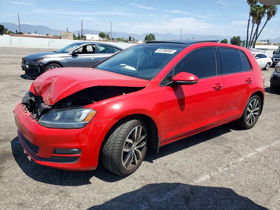 2016 Volkswagen Golf მანქანა იყიდება აუქციონზე, vin: 3VW217AU7GM010707, აუქციონის ნომერი: 64766666