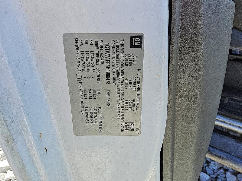 Продаж на аукціоні авто 2017 Gmc Savana, vin: 1GTW7AFF5H1908473, номер лоту: 63001276