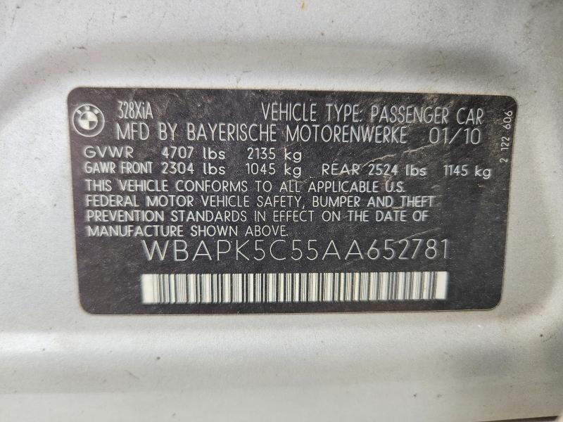 Продажа на аукционе авто 2010 Bmw 328, vin: WBAPK5C55AA652781, номер лота: 63206326