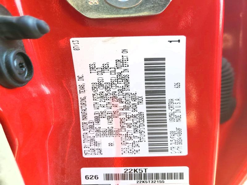 Aukcja sprzedaży 2013 Toyota Tundra, vin: 5TFUY5F17DX320209, numer aukcji: 65240246