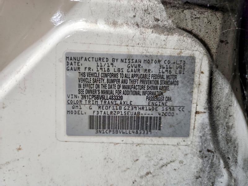 Aukcja sprzedaży 2020 Nissan Kicks, vin: 3N1CP5BV6LL483339, numer aukcji: 63438086