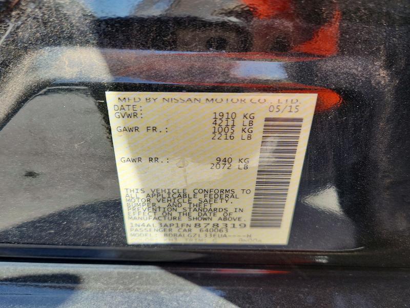65239046 :رقم المزاد ، 1N4AL3AP1FN878319 vin ، 2015 Nissan Altima مزاد بيع