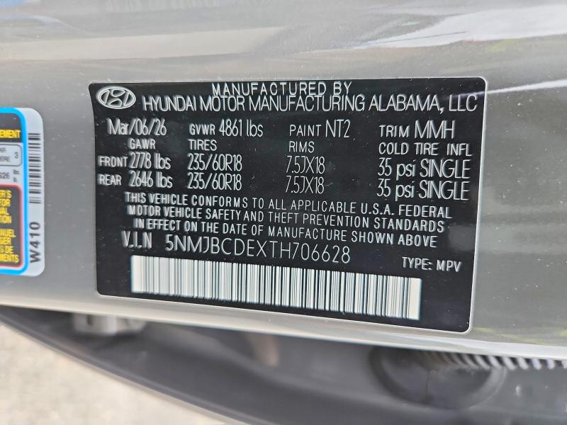 Продаж на аукціоні авто 2026 Hyundai Tucson, vin: 5NMJBCDEXTH706628, номер лоту: 63516226