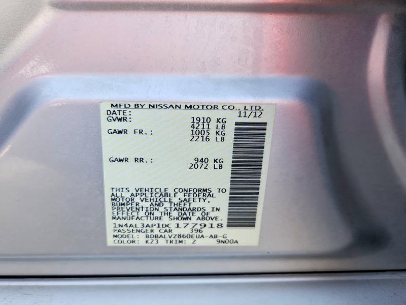 Продажа на аукционе авто 2013 Nissan Altima, vin: 1N4AL3AP1DC177918, номер лота: 66958066