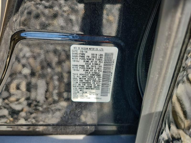 Aukcja sprzedaży 2015 Infiniti Qx70, vin: JN8CS1MW5FM481445, numer aukcji: 66275016