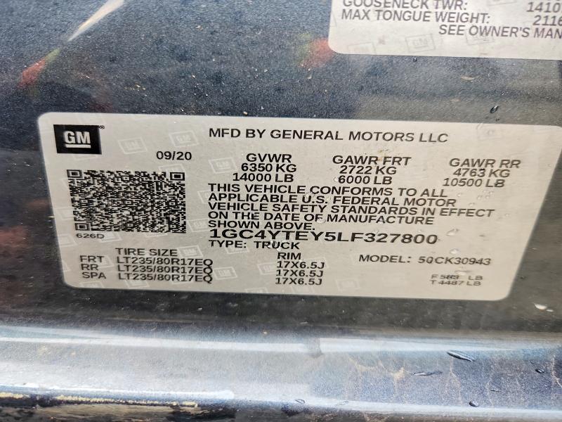 Aukcja sprzedaży 2020 Chevrolet Silverado, vin: 1GC4YTEY5LF327800, numer aukcji: 66530696