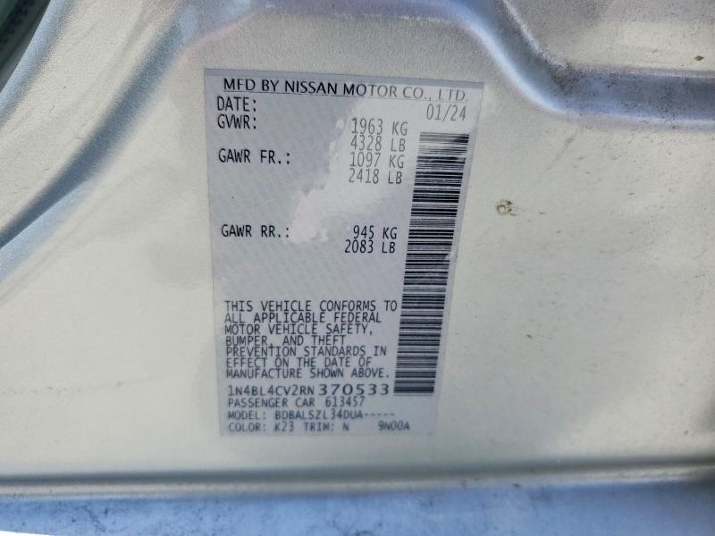 64271696 :رقم المزاد ، 1N4BL4CV2RN370533 vin ، 2024 Nissan Altima مزاد بيع