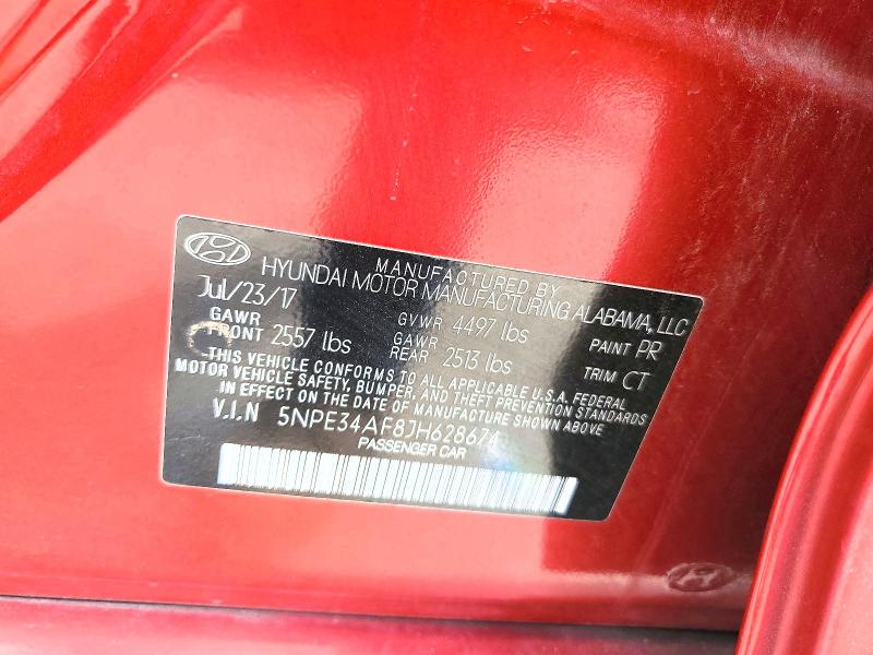 Aukcja sprzedaży 2018 Hyundai Sonata, vin: 5NPE34AF8JH628674, numer aukcji: 63854316