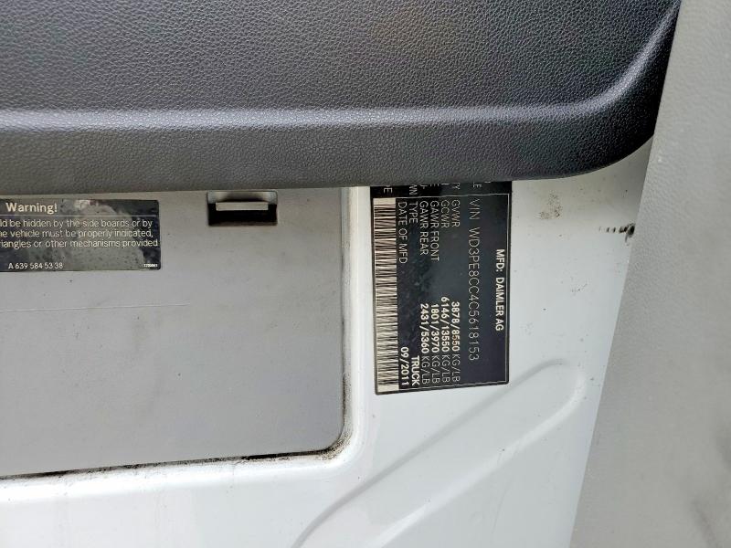 2012 Mercedes-benz Sprinter მანქანა იყიდება აუქციონზე, vin: WD3PE8CC4C5618153, აუქციონის ნომერი: 63187736