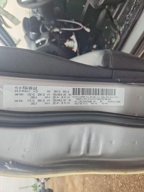 Aukcja sprzedaży 2019 Dodge Durango, vin: 1C4RDJFGXKC764896, numer aukcji: 63387206